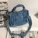 Women Denim Messenger Bag Casual Satchel Girl Totes Soft Handbag