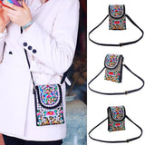 Ethnic Embroidered Crossbody Shoulder Cell Phone Bag