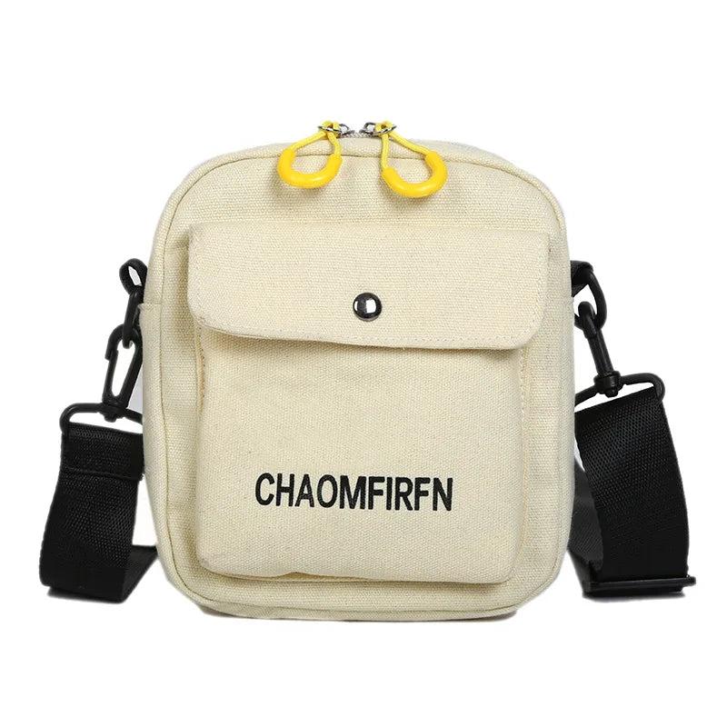 Japanese Style Canvas Shoulder Bag for Women Crossbody Handbag