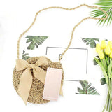Women Straw Bag Summer Beach Rattan Shoulder Bags Bamboo Bag Handbag