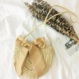 Women Straw Bag Summer Beach Rattan Shoulder Bags Bamboo Bag Handbag