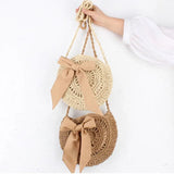 Women Straw Bag Summer Beach Rattan Shoulder Bags Bamboo Bag Handbag
