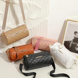 Embroidered Cylinder Handbag Shoulder Women's Bags Crossbody Bag