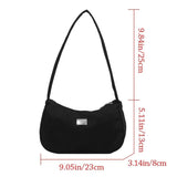 Nylon Mini Messenger Handbag Retro Underarm Bag