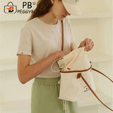 Canvas Tote Drawstring Letters Shoulder Bag Casual Travel Handbags