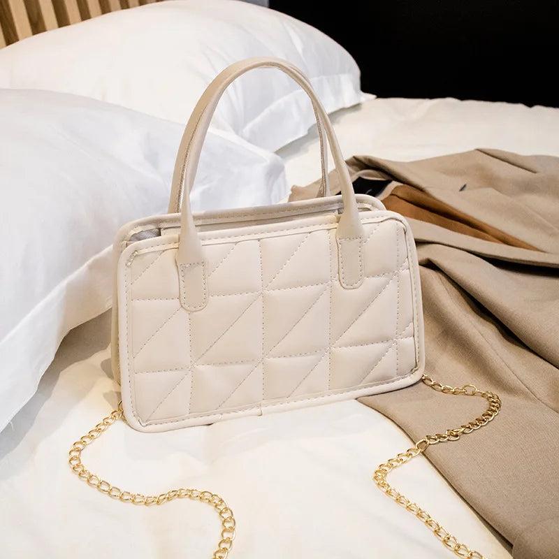 Foreign Trade Chain Lingge Handbag Women's Shoulder Bag
