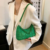 Warm Chain Shoulder Bag High Down Cotton Padded Tote Handbag