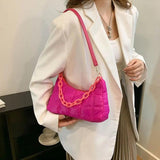 Warm Chain Shoulder Bag High Down Cotton Padded Tote Handbag