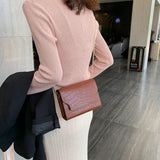 Crocodile Shoulder Bag Small Messenger Bag
