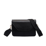 Women's Casual Pu Leather Handbag with Wide Shoulder Strap