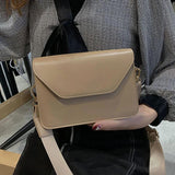Women's Casual Pu Leather Handbag with Wide Shoulder Strap