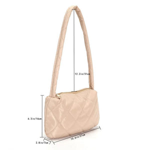 Quilted Top-handle Travel Purse Soft Nylon Bag for Autumn Winter