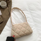 Quilted Top-handle Travel Purse Soft Nylon Bag for Autumn Winter