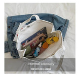 Women's Canvas Tote Bag Large Capacity Handbag Shoulder Shopping Bag