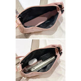 Casual PU Leather Shoulder Handbag with Zipper Messenger Bag
