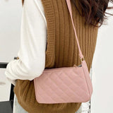 Casual PU Leather Shoulder Handbag with Zipper Messenger Bag