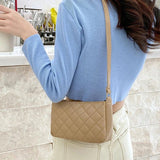 Casual PU Leather Shoulder Handbag with Zipper Messenger Bag