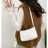 Casual PU Leather Shoulder Handbag with Zipper Messenger Bag