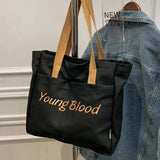 Canvas Shoulder Bag Casual Shopper Tote Female Handbag School Satchel