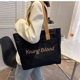 Canvas Shoulder Bag Casual Shopper Tote Female Handbag School Satchel