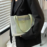Women Clear Tote Transparent Handbags Large Shopper Bag Summer Beach Pouch