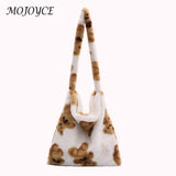 Women Messenger Bag Soft Fur Hit Travel Handbag