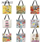 Reusable Shopping Bag Foldable Printing Totes Eco-Friendly Handbag