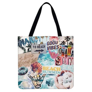 Reusable Shopping Bag Foldable Printing Totes Eco-Friendly Handbag
