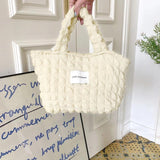 Canvas Shoulder Bag Women Casual Handbag Tote Bag Reusable Large Capacity