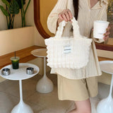 Canvas Shoulder Bag Women Casual Handbag Tote Bag Reusable Large Capacity