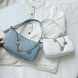 Women Butterfly Chain Shoulder Underarm Bags Casual Ladies Purse Handbags