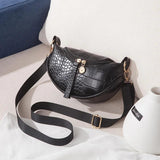 Crocodile Pattern PU Leather Chest Bag for Women