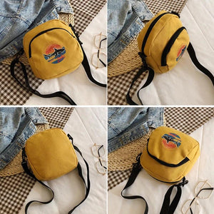 Canvas Shoulder Bag Mini Crossbody Zipper Handbags Cell Phone Bags