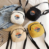 Canvas Shoulder Bag Mini Crossbody Zipper Handbags Cell Phone Bags