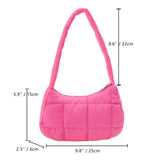 Quilted Ladies Handbag Check Cotton-Padded Warm Soft Bag