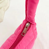 Quilted Ladies Handbag Check Cotton-Padded Warm Soft Bag