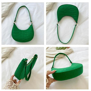 Green Chain Shoulder Pouch Tote Bag