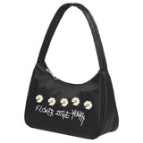 Daisy Print Underarm Shoulder Bag Women's Tote Bag Clutch Purse Handbag