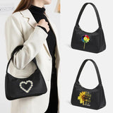 Daisy Print Underarm Shoulder Bag Women's Tote Bag Clutch Purse Handbag