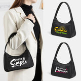 Phrase Print Handbags Shoulder Bag Underarm Shoulder Bags Women Crossbody Bag