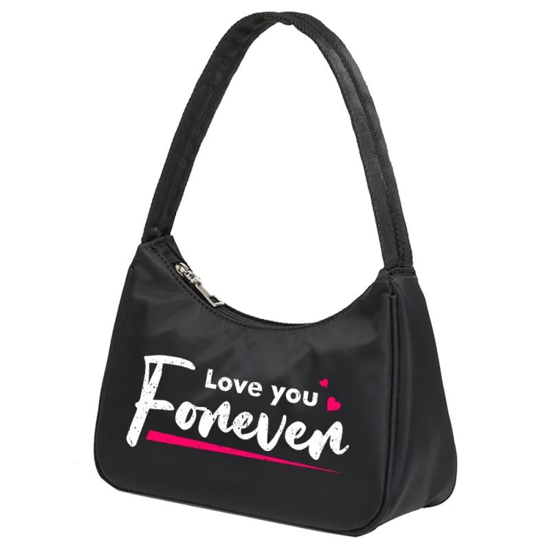Phrase Print Handbags Shoulder Bag Underarm Shoulder Bags Women Crossbody Bag
