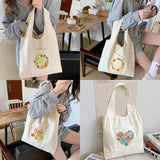Food Pattern Shoulder Bag Reusable Shopping Bags