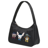 Dog Print Underarm Shoulder Bags Square Handbag
