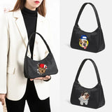 Dog Print Underarm Shoulder Bags Square Handbag