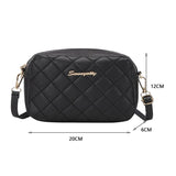 Solid Crossbody Bag Women Lattice Handbag Small Purse for Travel