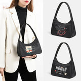 Nurse Printing Women Underarm Shoulder Bags Ladies Tote Shopping Handbags