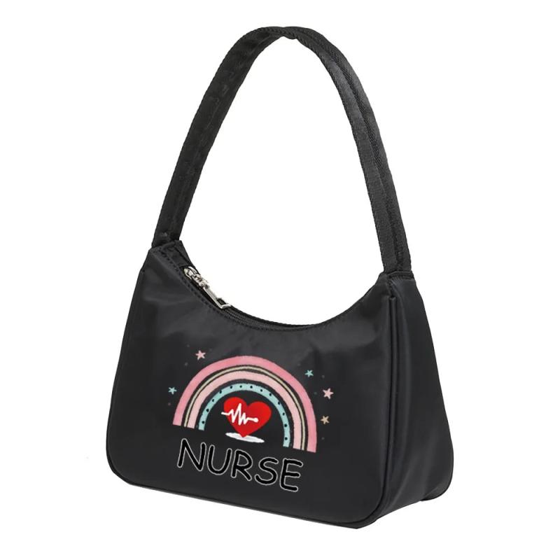 Nurse Printing Women Underarm Shoulder Bags Ladies Tote Shopping Handbags