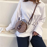 Western Style Leaf Pattern Women's Disc Bag Hard Cake Handbag