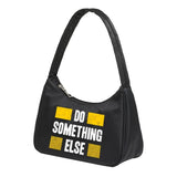 Phrase Print Handbag Underarm Shoulder Bag for Women