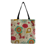 Rabbit Printed Casual Tote Beach Shoulder Bag for Women